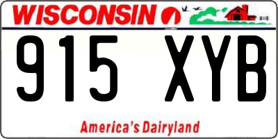 WI license plate 915XYB