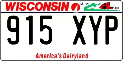 WI license plate 915XYP
