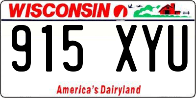 WI license plate 915XYU