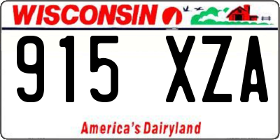 WI license plate 915XZA