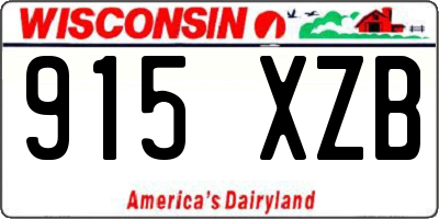 WI license plate 915XZB