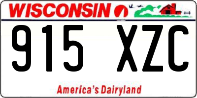 WI license plate 915XZC