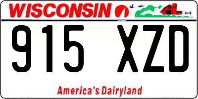 WI license plate 915XZD