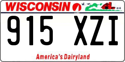 WI license plate 915XZI