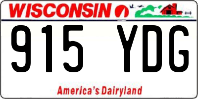 WI license plate 915YDG