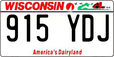 WI license plate 915YDJ