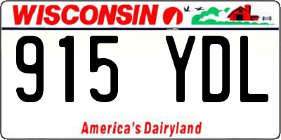 WI license plate 915YDL