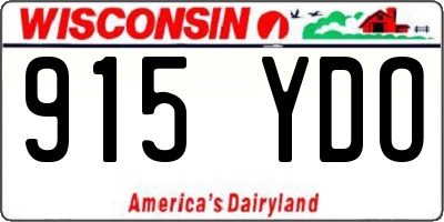 WI license plate 915YDO