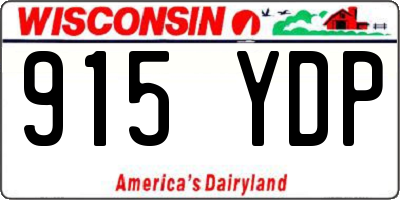 WI license plate 915YDP
