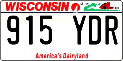 WI license plate 915YDR