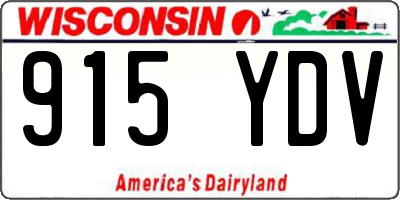 WI license plate 915YDV