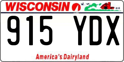 WI license plate 915YDX