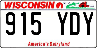 WI license plate 915YDY