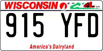 WI license plate 915YFD
