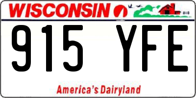 WI license plate 915YFE