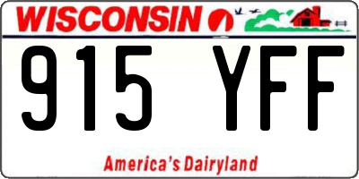 WI license plate 915YFF