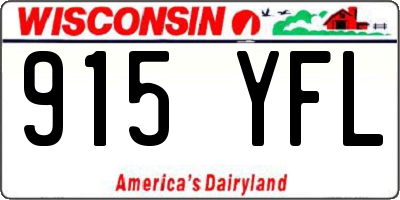 WI license plate 915YFL