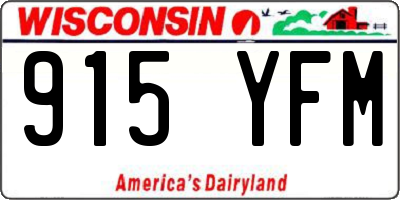 WI license plate 915YFM