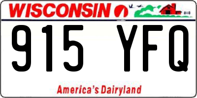 WI license plate 915YFQ
