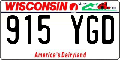 WI license plate 915YGD