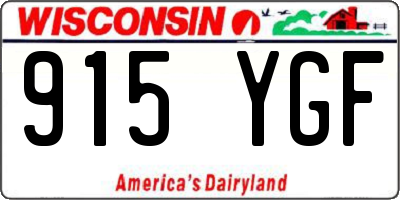WI license plate 915YGF