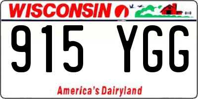 WI license plate 915YGG