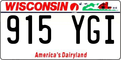 WI license plate 915YGI