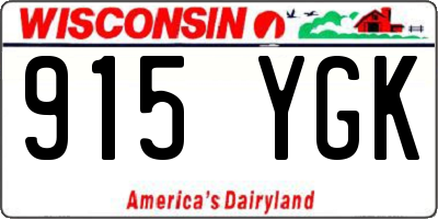 WI license plate 915YGK