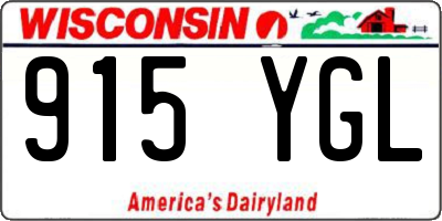 WI license plate 915YGL