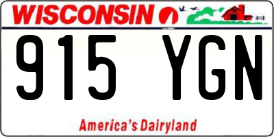 WI license plate 915YGN