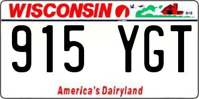 WI license plate 915YGT