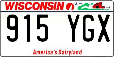 WI license plate 915YGX