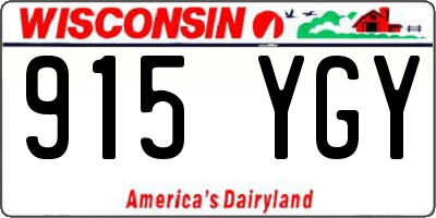 WI license plate 915YGY