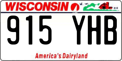 WI license plate 915YHB