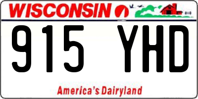 WI license plate 915YHD