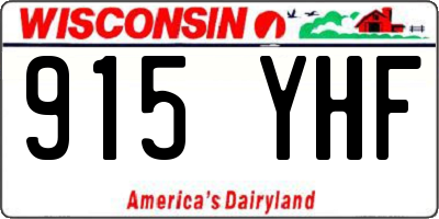 WI license plate 915YHF