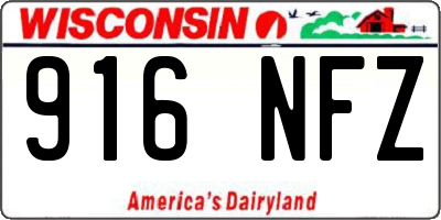 WI license plate 916NFZ
