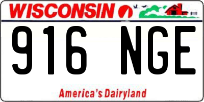 WI license plate 916NGE