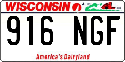 WI license plate 916NGF