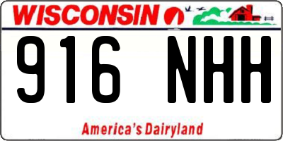 WI license plate 916NHH