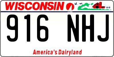 WI license plate 916NHJ