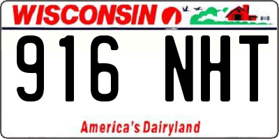 WI license plate 916NHT