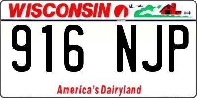 WI license plate 916NJP