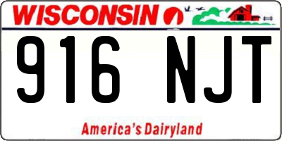 WI license plate 916NJT