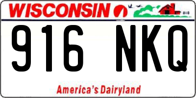 WI license plate 916NKQ
