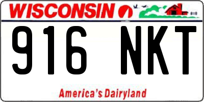 WI license plate 916NKT