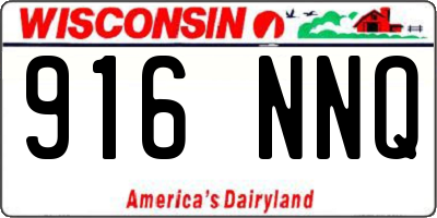 WI license plate 916NNQ