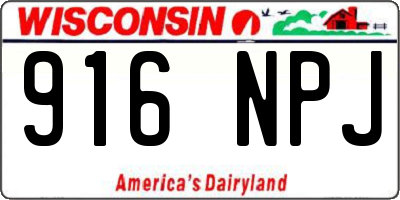 WI license plate 916NPJ