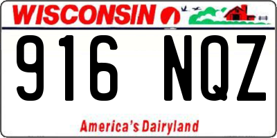 WI license plate 916NQZ