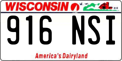 WI license plate 916NSI